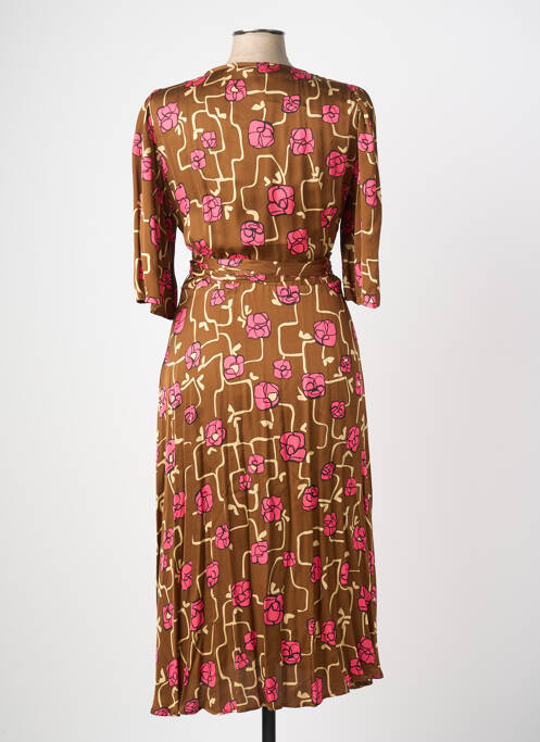 Robe longue manches longues manches longues marron TARA JARMON femme