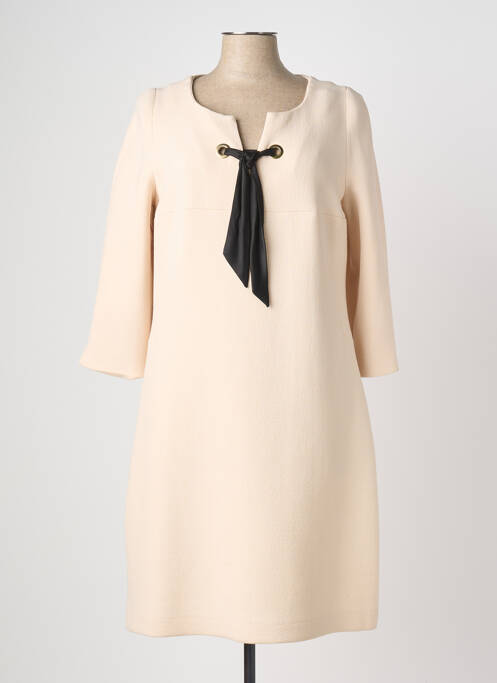 Robe mi-longue manches longues manches longues rose WEILL femme