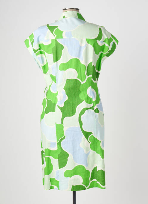 Robe mi-longue imprimé fantaisie manches courtes vert TARA JARMON femme