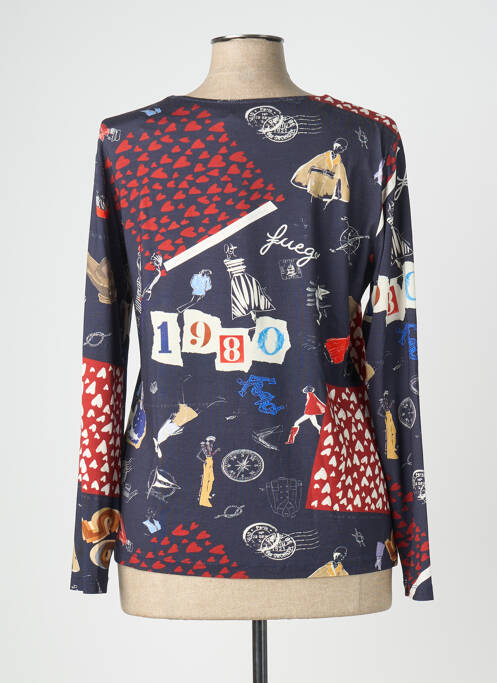 Top stretch manches longues bleu FUEGO WOMAN femme