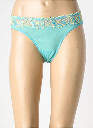 Tanga broderie bleu MARIE JO femme
