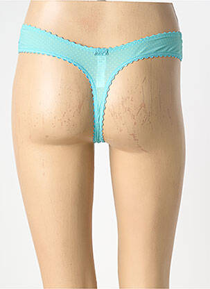 Tanga broderie bleu MARIE JO femme