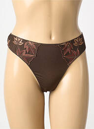 Tanga broderie marron ALLUMETTE femme