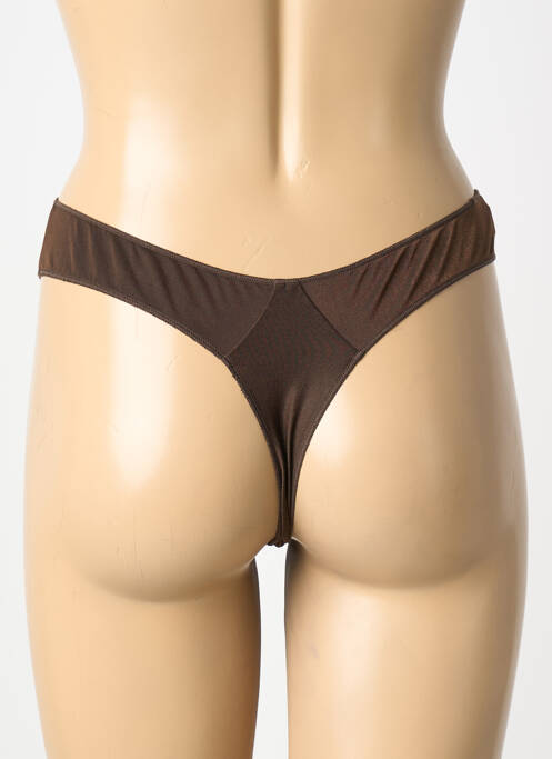 Tanga broderie marron ALLUMETTE femme