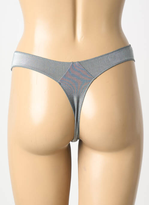 Tanga broderie gris ALLUMETTE femme