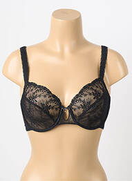 Soutien-gorge broderie haut soutien-gorge emboitant noir ALLUMETTE femme