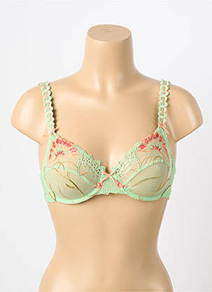 Soutien-gorge broderie haut soutien-gorge emboitant vert SIMONE PERELE femme
