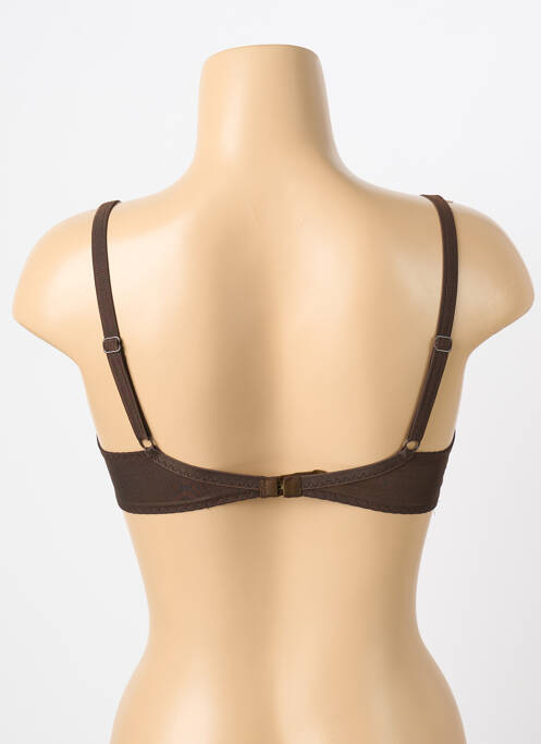 Soutien-gorge broderie haut soutien-gorge emboitant marron ALLUMETTE femme