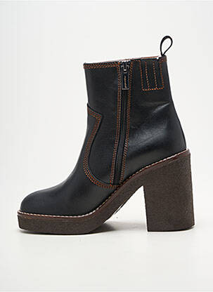 Bottines/boots tissage satiné talon de 7 à 9cm noir ROSEMETAL femme