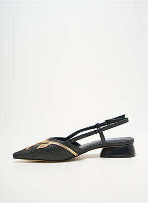 Sandales/nu pieds tissage satiné talon plat jusqu'à 3cm noir JEANNOT femme