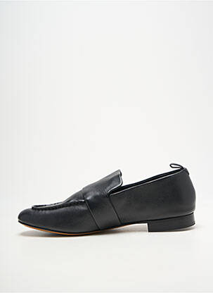 Mocassins tissage satiné talon plat jusqu'à 3cm noir JVAM femme