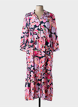 Robe longue manches longues manches longues rose STREET ONE femme