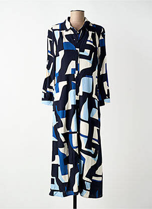 Robe longue imprimé fantaisie manches longues bleu STREET ONE femme