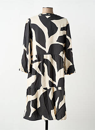 Robe mi-longue coupe fluide manches longues noir STREET ONE femme