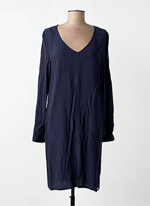 Robe mi-longue manches longues manches longues bleu LPB femme