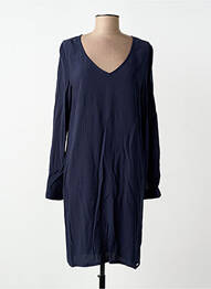 Robe mi-longue manches longues manches longues bleu LPB femme