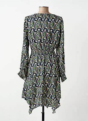 Robe mi-longue imprimé fantaisie manches longues noir LPB femme