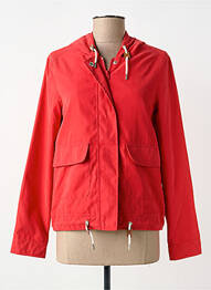 Coupe-vent poches a capuche rouge C'EST BEAU LA VIE femme