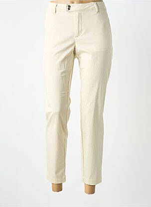 Pantalon 7/8 fermeture zippée sous rabat boutonné beige LPB femme