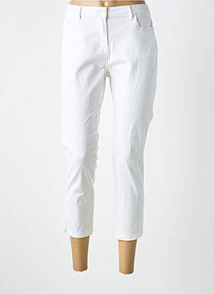 Pantacourt stretch taille normale blanc C'EST BEAU LA VIE femme