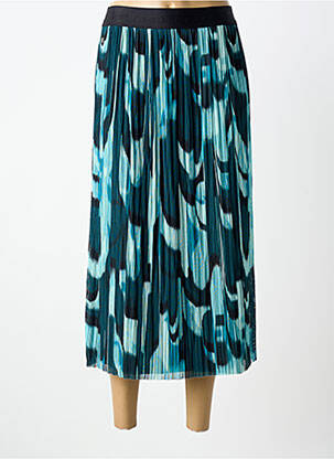 Jupe mi-longue taille élastique bleu STREET ONE femme