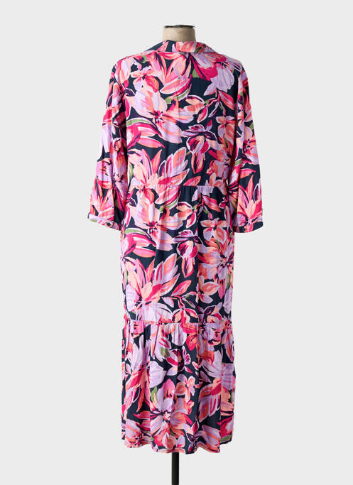 Robe longue imprimé fantaisie manches longues rose STREET ONE femme
