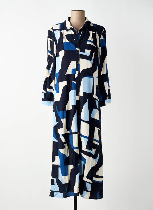 Robe longue imprimé fantaisie manches longues bleu STREET ONE femme