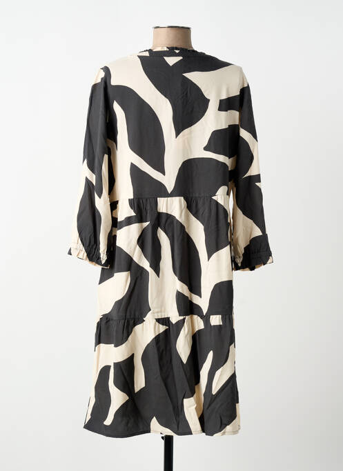 Robe mi-longue imprimé fantaisie manches longues noir STREET ONE femme