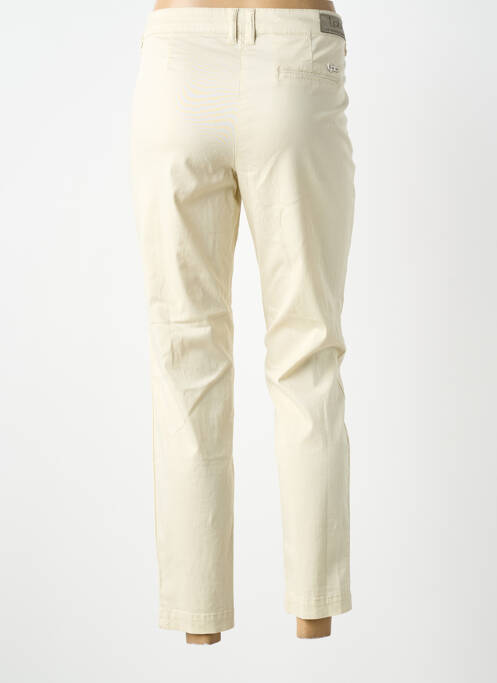 Pantalon 7/8 fermeture zippée sous rabat boutonné beige LPB femme