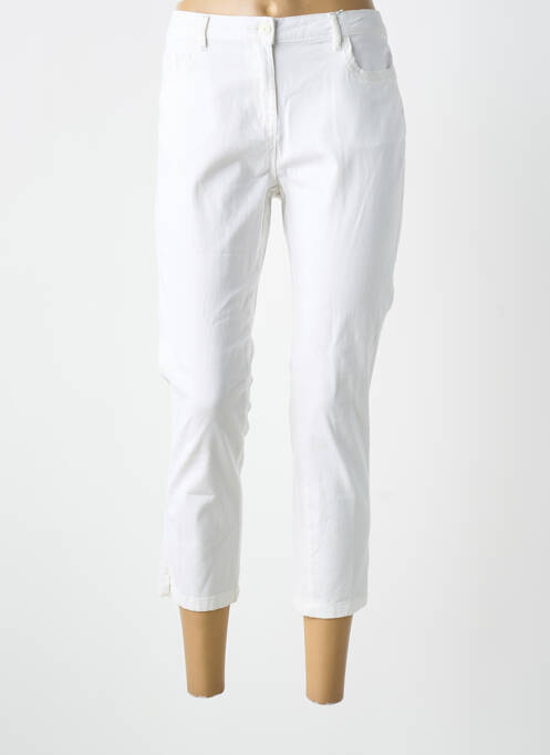 Pantacourt stretch taille normale blanc C'EST BEAU LA VIE femme