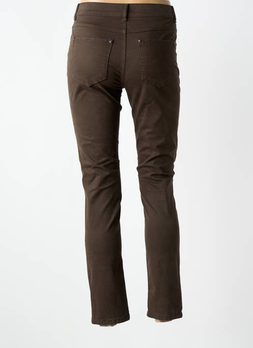 Pantalon slim poches marron ANNA MONTANA femme