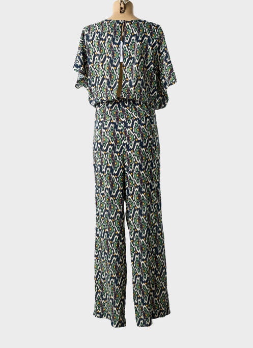 Combi-pantalon fermeture boutonnée au dos manches courtes vert LPB femme