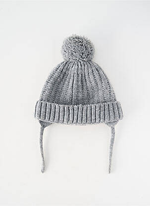 Bonnet maille tricot gris ZARA garçon