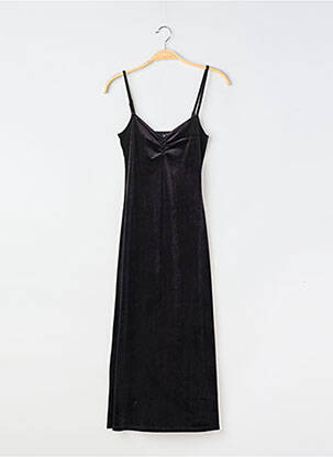 Robe mi-longue coupe cintrée fines bretelles noir DIVIDED H&M femme