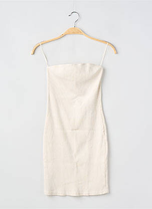 Robe courte sans manche sans manche blanc MANGO femme