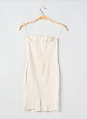 Robe courte sans manche sans manche blanc MANGO femme