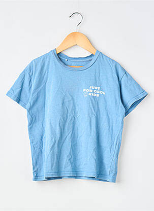 T-shirt sérigraphie floquée manches courtes bleu AMERICAN VINTAGE garçon