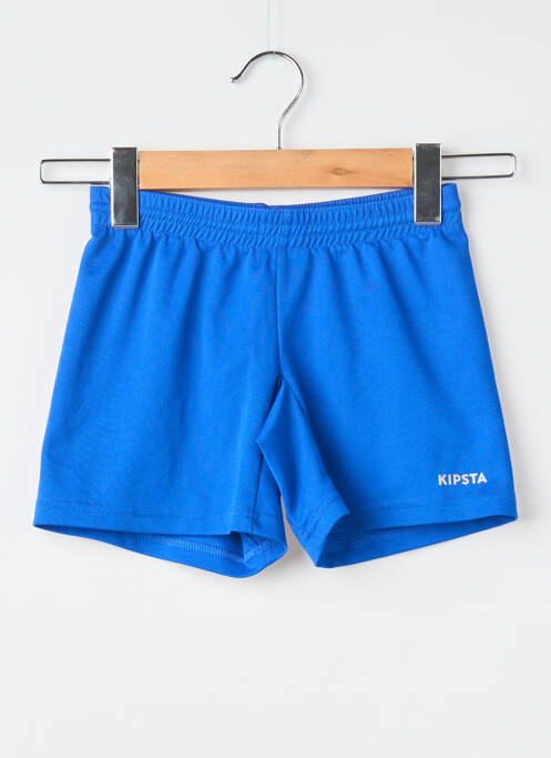Short tissage popeline taille élastique bleu KIPSTA garcon
