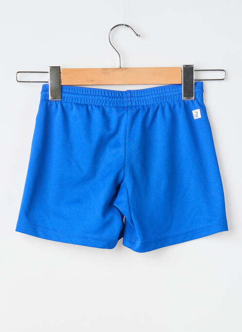 Short tissage popeline taille élastique bleu KIPSTA garcon
