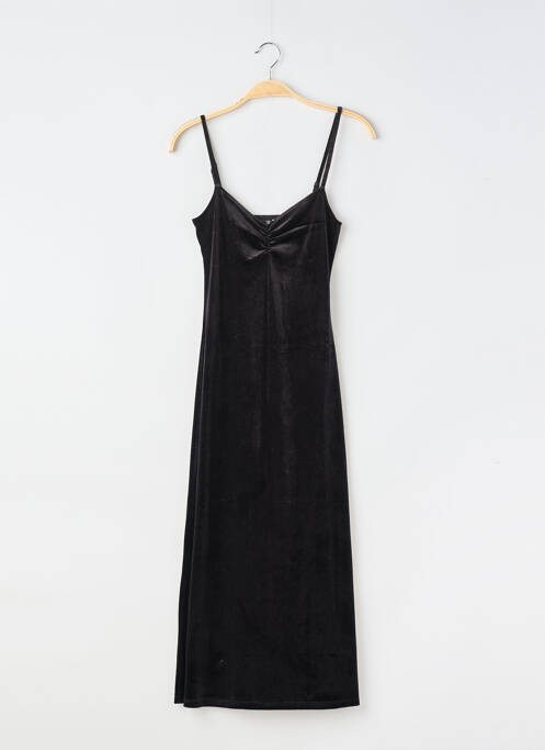 Robe mi-longue coupe cintrée fines bretelles noir DIVIDED H&M femme