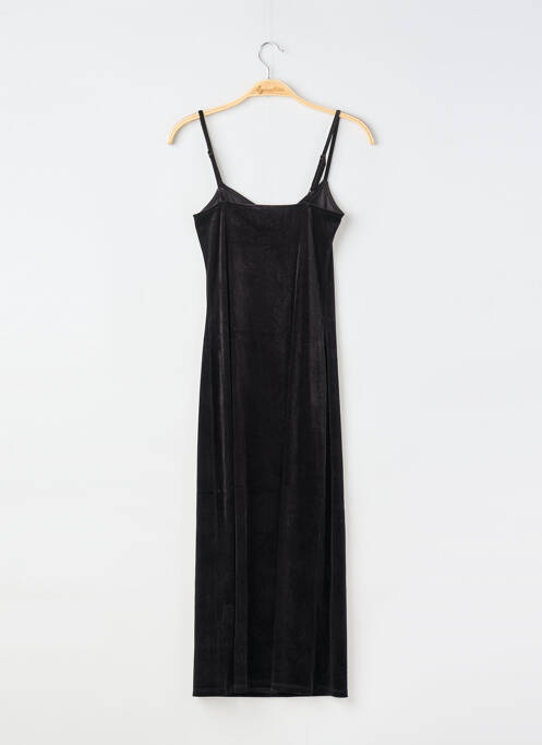 Robe mi-longue coupe cintrée fines bretelles noir DIVIDED H&M femme