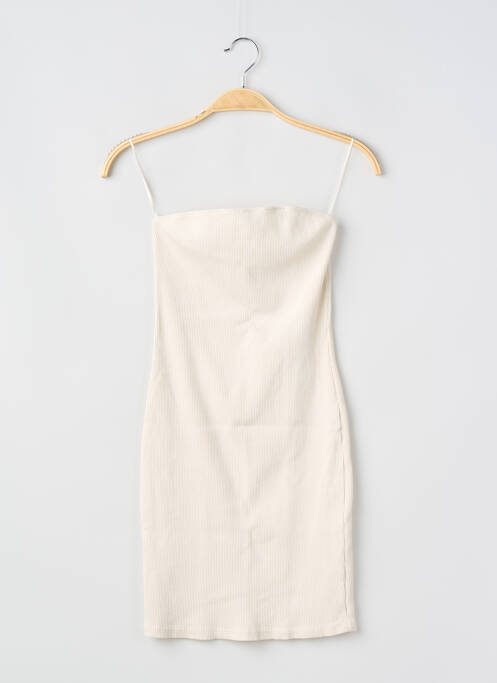 Robe courte sans manche sans manche blanc MANGO femme