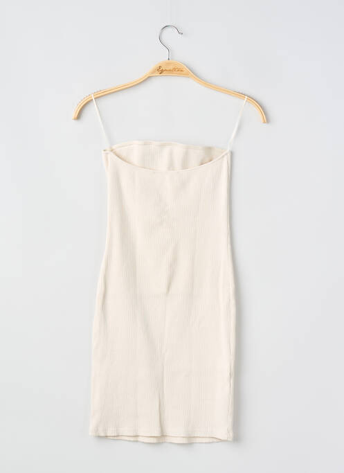Robe courte sans manche sans manche blanc MANGO femme