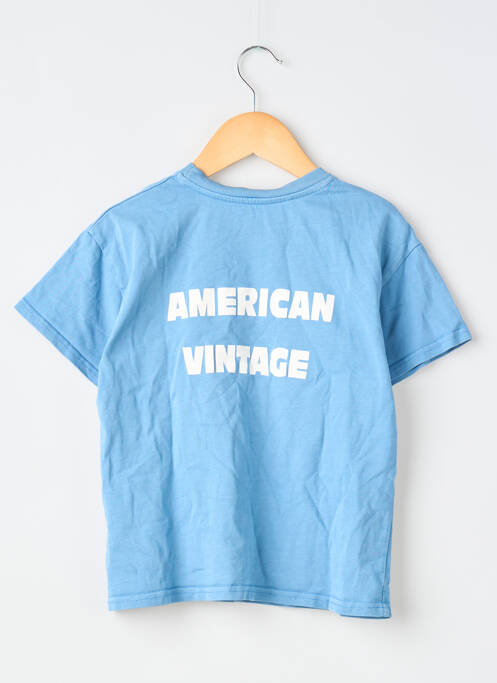 T-shirt sérigraphie floquée manches courtes bleu AMERICAN VINTAGE garcon