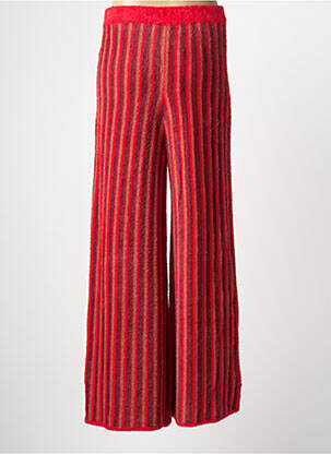 Pantalon flare taille élastique rouge SURKANA femme
