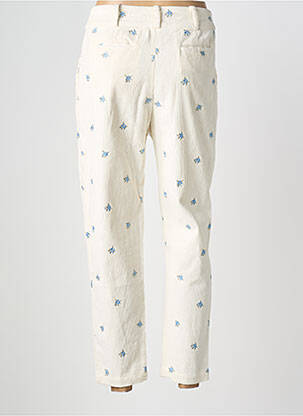 Pantalon 7/8 fermeture zippée sous rabat boutonné blanc CHICOSOLEIL femme