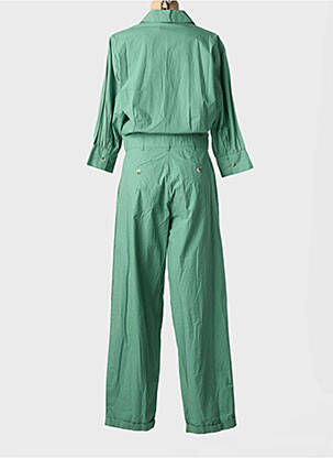 Combi-pantalon fermeture boutonnée sur le devant manches longues vert LEON & HARPER femme