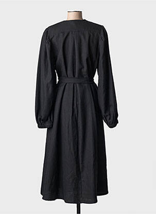 Robe longue manches longues manches longues noir CHICOSOLEIL femme