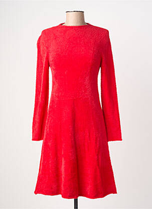 Robe pull col rond manches longues rouge SURKANA femme