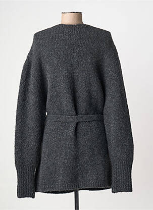 Gilet manches longues coupe cintrée gris LEON & HARPER femme